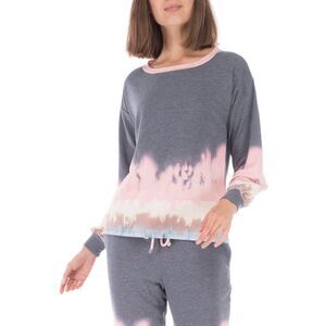 COLLECTION BY BOBEAU Womens Gray Printed Long Sleeve Crew Neck Sweatshirt S